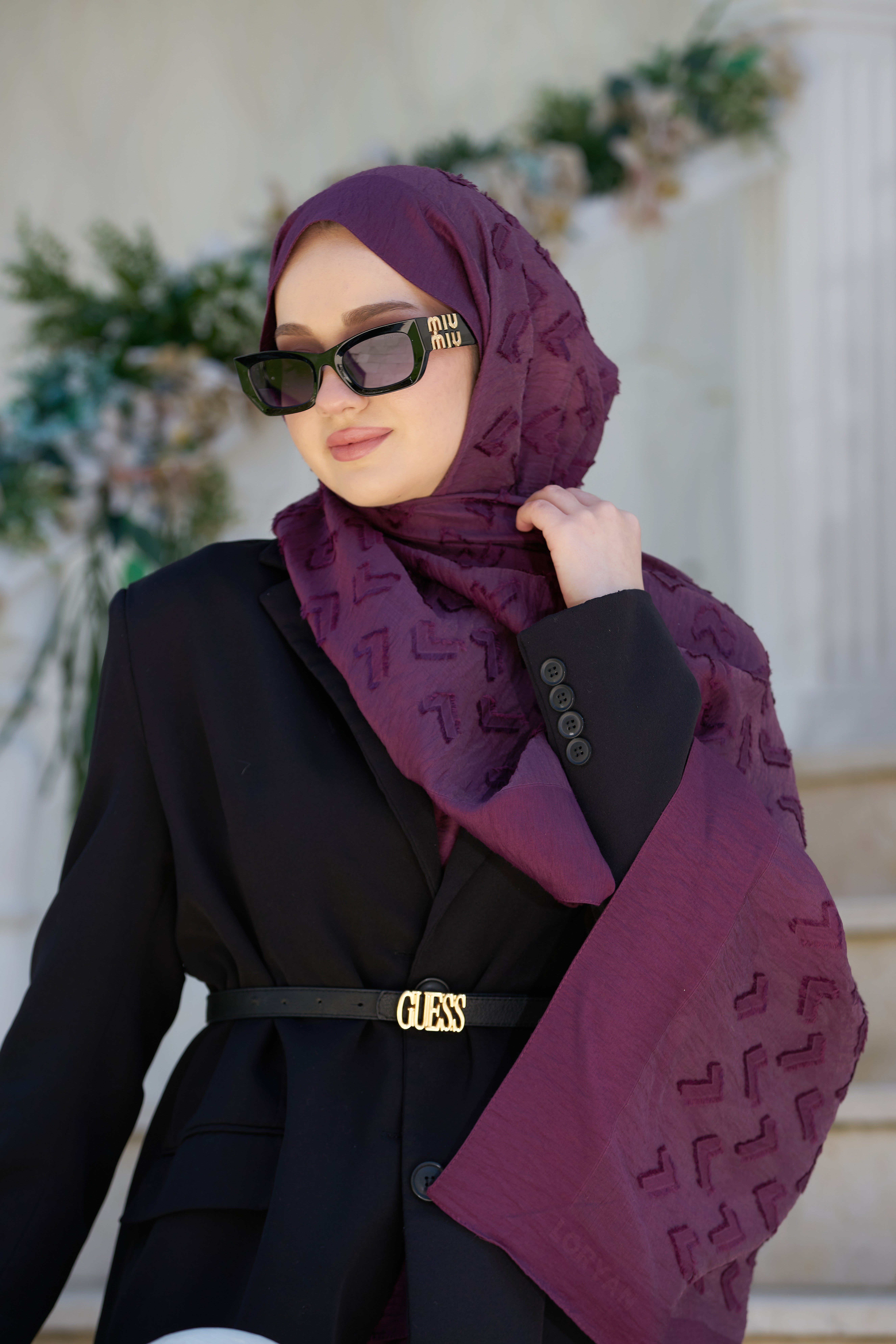 Loryan Scarf Lavin Liana Şal - Mürdüm