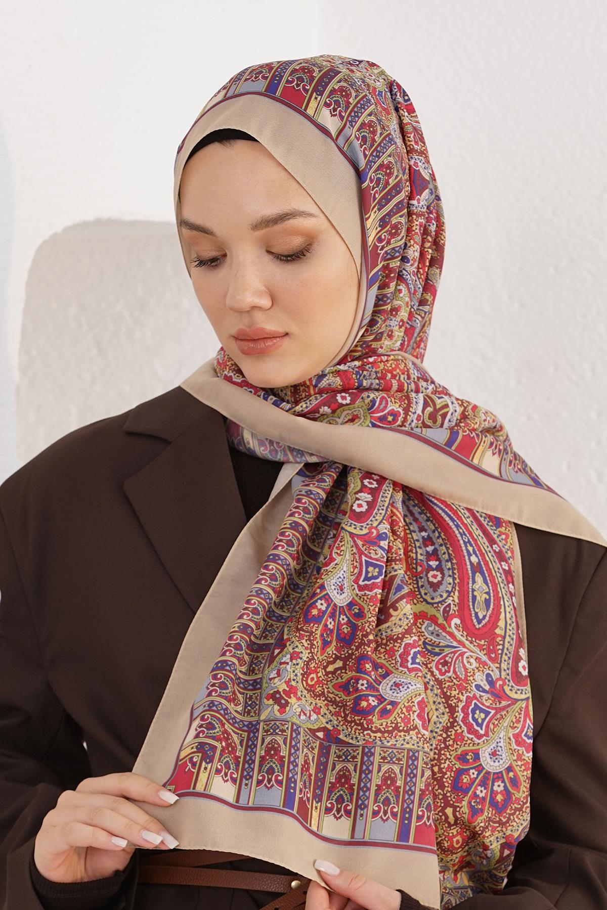 Loryan Scarf Linen Şal - Linen Harmony Pamuk Keten Şal 4298 Bej
