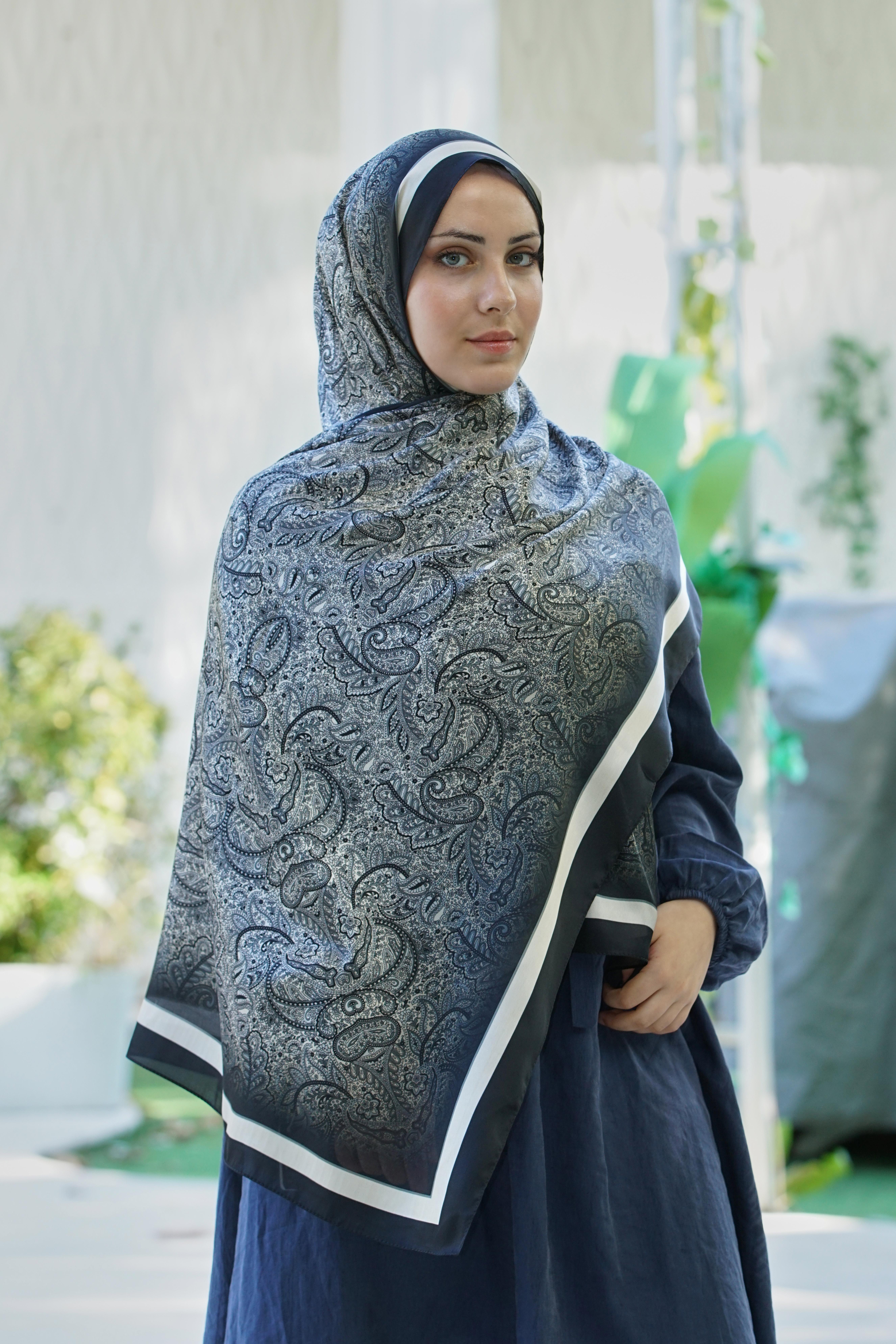 Loryan Scarf Zerre Degrade Etnik Şal -  Siyah