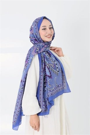 Diamond Mimoza Şal Lacivert 