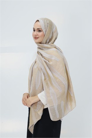 Lavin Line Şal Gold - Bej