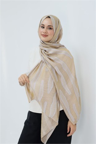 Lavin Line Şal Gold - Bej