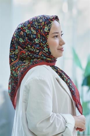 Loryan Scarf Dıamond  Adel Eşarp - Bordo