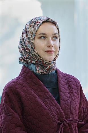 Loryan Scarf Dıamond  Adel Eşarp - Füme