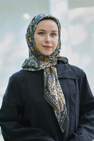 Loryan Scarf Dıamond  Adel Eşarp - Haki