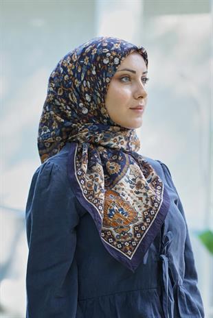 Loryan Scarf Dıamond  Adel Eşarp - Koyu Lacivert
