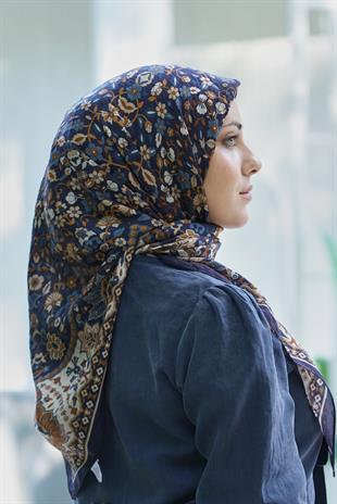 Loryan Scarf Dıamond  Adel Eşarp - Koyu Lacivert