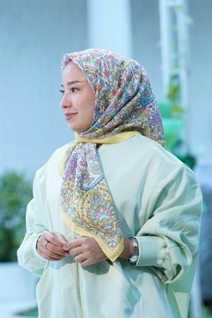 Loryan Scarf Dıamond  Adel Eşarp - Sarı/Ekru