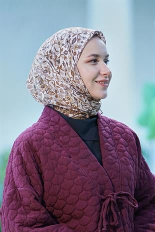 Loryan Scarf Dıamond  Adel Eşarp - Vizon