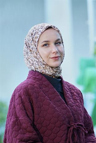 Loryan Scarf Dıamond  Adel Eşarp - Vizon