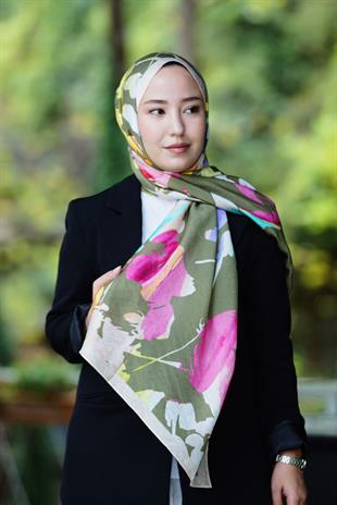 Loryan Scarf Dıamond  Aliza Şal - Haki