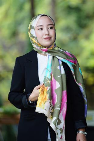Loryan Scarf Dıamond  Aliza Şal - Haki