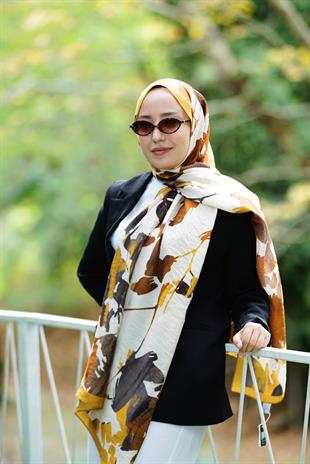 Loryan Scarf Dıamond  Aliza Şal - Kahve