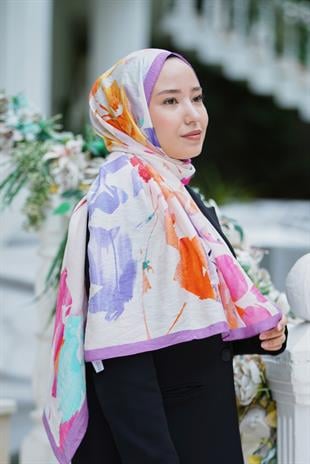 Loryan Scarf Dıamond  Aliza Şal - Mürdüm