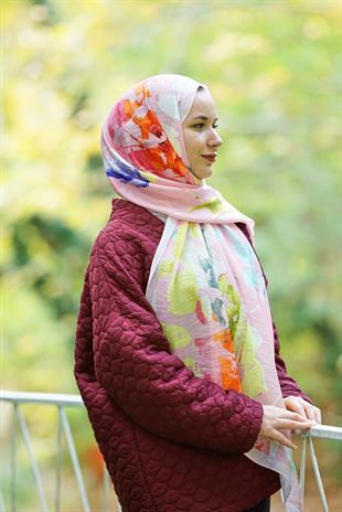 Loryan Scarf Dıamond  Aliza Şal - Pembe