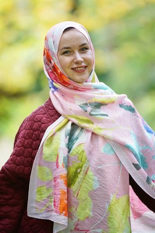Loryan Scarf Dıamond  Aliza Şal - Pembe