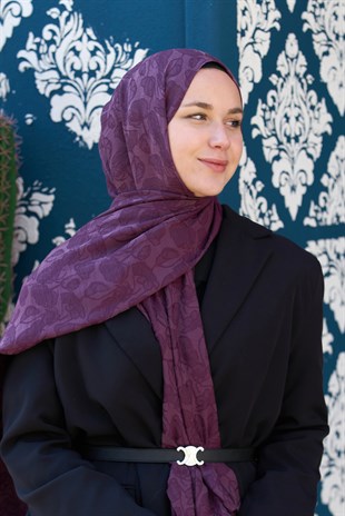 Loryan Scarf Aria Elina Şal - Mürdüm