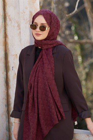 Loryan Scarf Aria Liva Şal - Koyu Bordo
