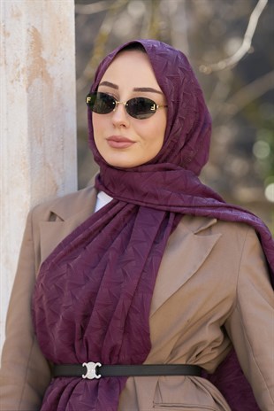 Loryan Scarf Aria Liva Şal - Mürdüm