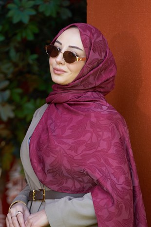 Loryan Scarf Aria Lotus Şal - Bordo