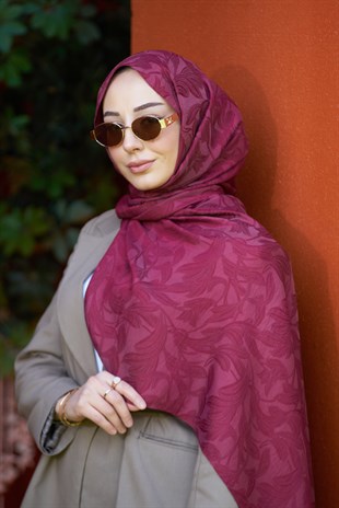 Loryan Scarf Aria Lotus Şal - Bordo