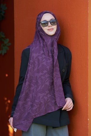 Loryan Scarf Aria Lotus Şal - Mürdüm