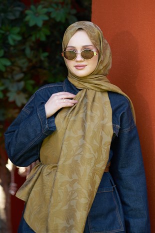 Loryan Scarf Aria Lotus Şal - Nefti Yeşili