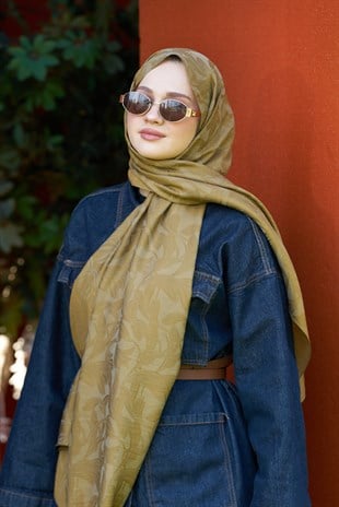 Loryan Scarf Aria Lotus Şal - Nefti Yeşili