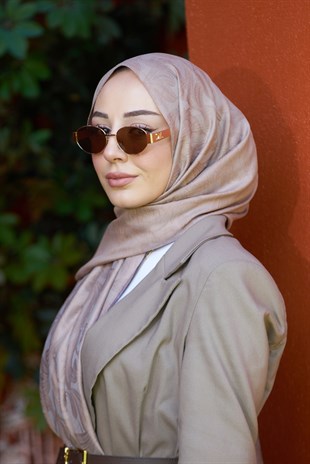 Loryan Scarf Aria Lotus Şal - Vizon