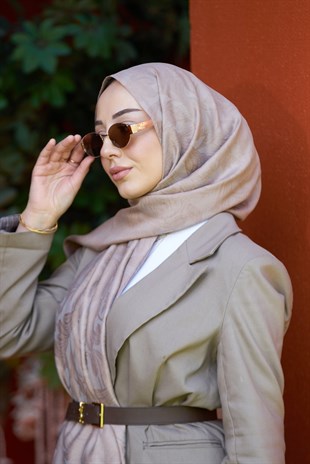 Loryan Scarf Aria Lotus Şal - Vizon