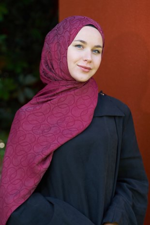 Loryan Scarf Aria Zincir Şal - Bordo