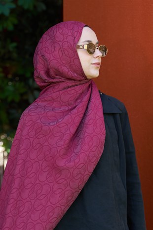 Loryan Scarf Aria Zincir Şal - Bordo