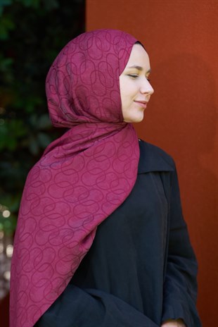 Loryan Scarf Aria Zincir Şal - Bordo