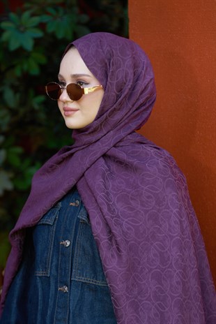 Loryan Scarf Aria Zincir Şal - Mürdüm