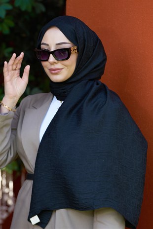 Loryan Scarf Aria Zincir Şal - Siyah