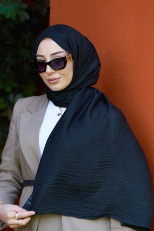 Loryan Scarf Aria Zincir Şal - Siyah