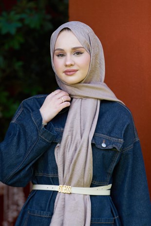 Loryan Scarf Aria Zincir Şal - Vizon