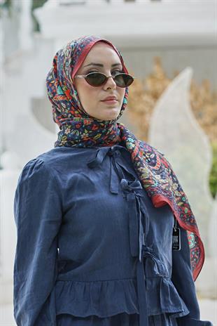 Loryan Scarf Dıamond Adel Şal -Bordo