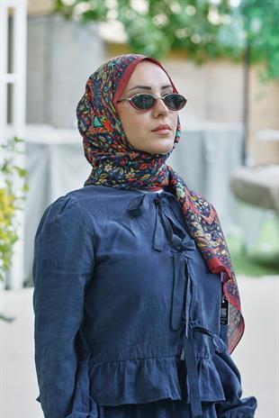 Loryan Scarf Dıamond Adel Şal -Bordo