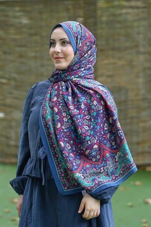 Loryan Scarf Dıamond Adel Şal - Lacivert