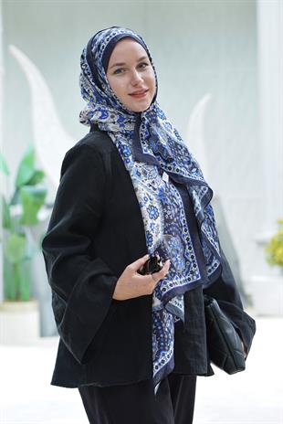 Loryan Scarf Dıamond Adel Şal - Lacivert/Saks