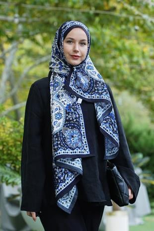 Loryan Scarf Dıamond Adel Şal - Lacivert/Saks