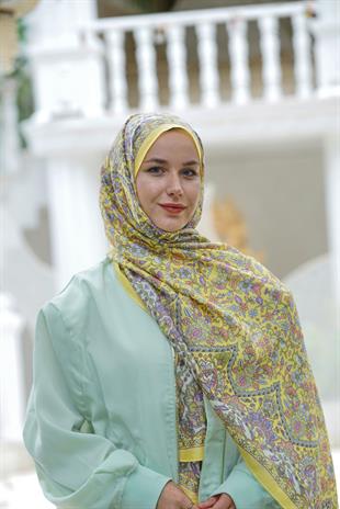 Loryan Scarf Dıamond Adel Şal - Sarı