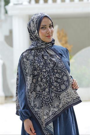 Loryan Scarf Dıamond Adel Şal - Siyah/Ekru