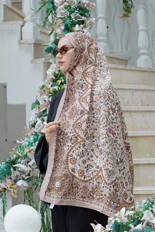 Loryan Scarf Dıamond Adel Şal - Vizon