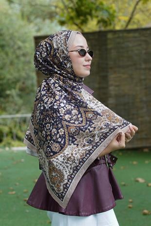 Loryan Scarf Dıamond Adel Şal - Vizon/Siyah