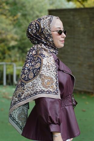 Loryan Scarf Dıamond Adel Şal - Vizon/Siyah