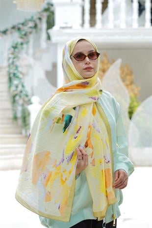 Loryan Scarf Dıamond  Aliza Şal - Sarı