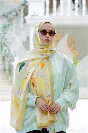 Loryan Scarf Dıamond  Aliza Şal - Sarı