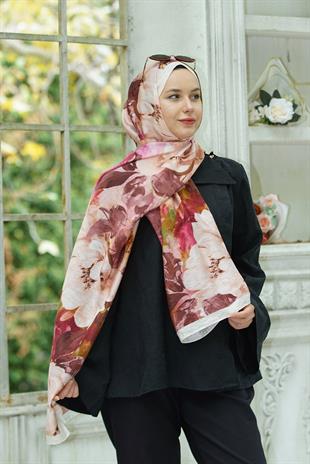 Loryan Scarf Dıamond Anna Şal -Bej/Pembe